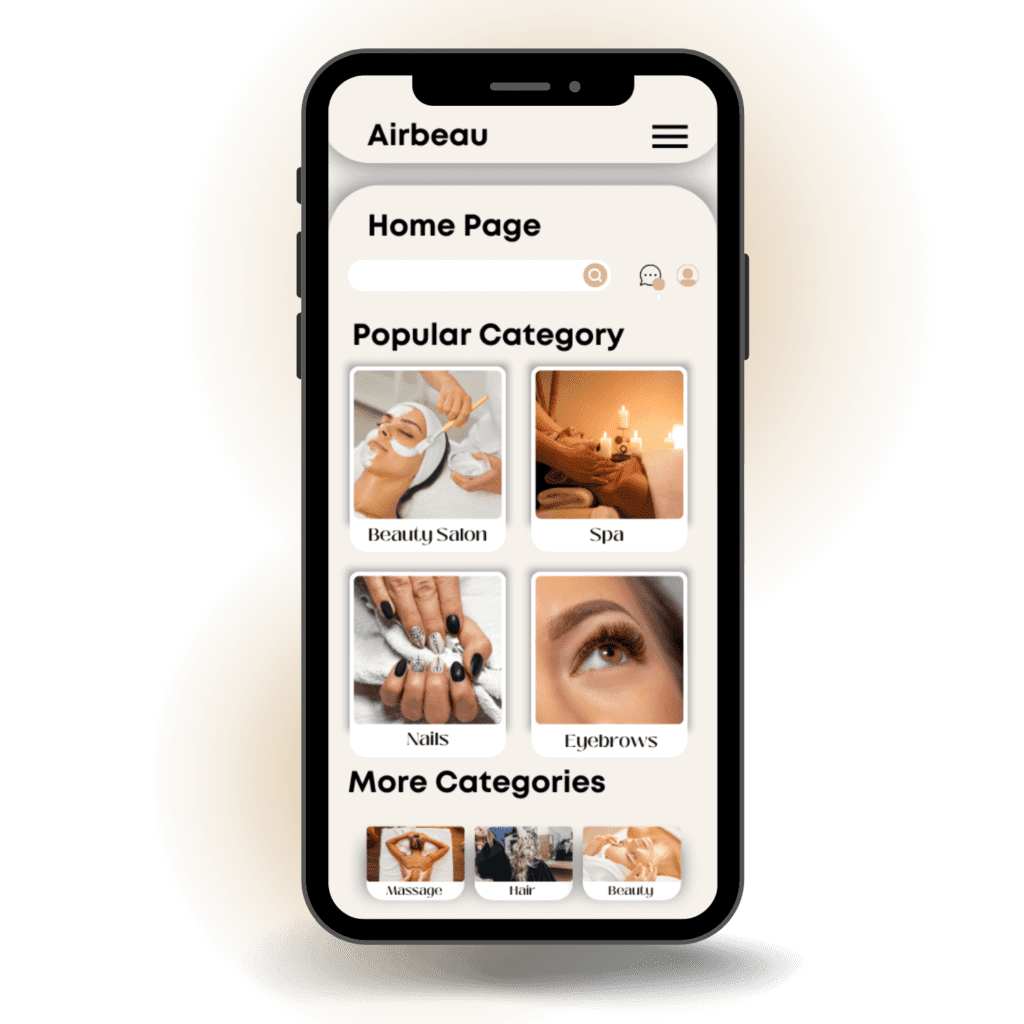 Airbeau Mobile beauty booking app