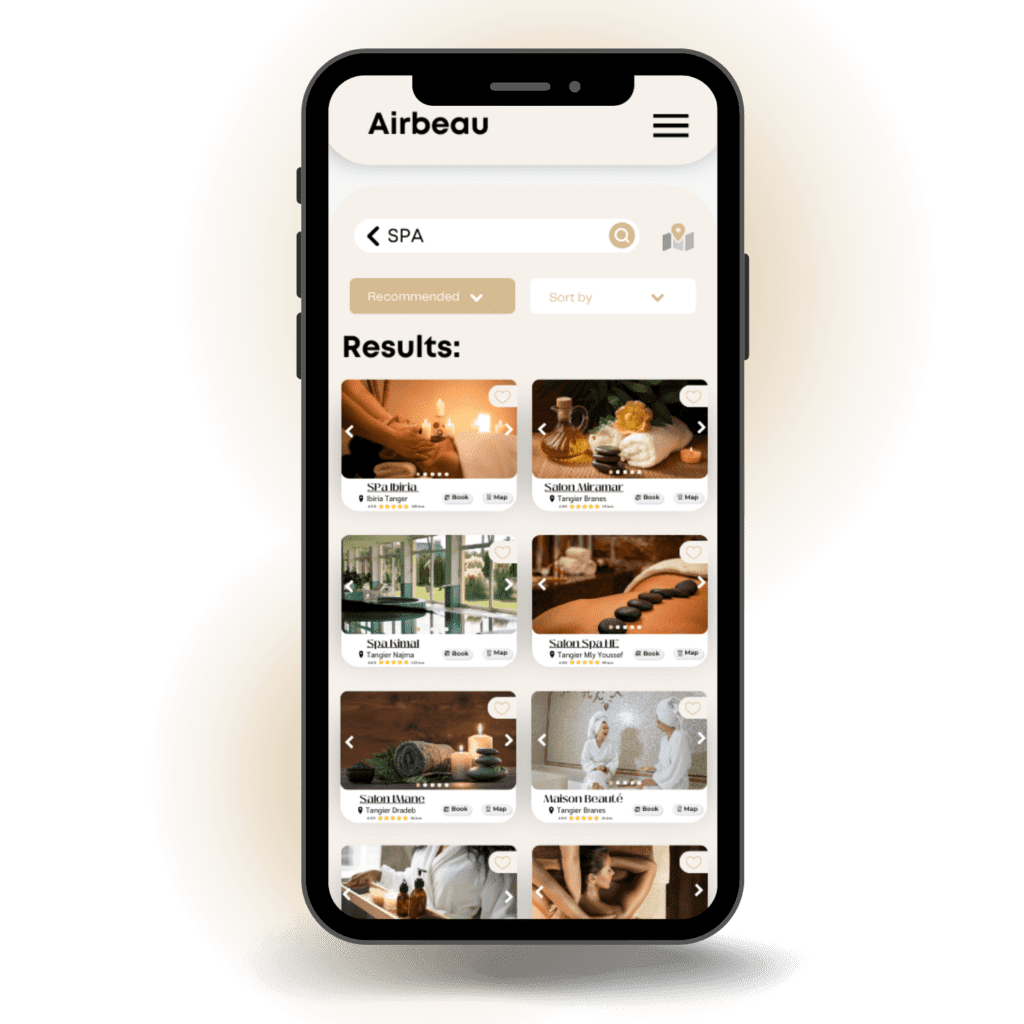airbeau mobile beauty booking app phone 1